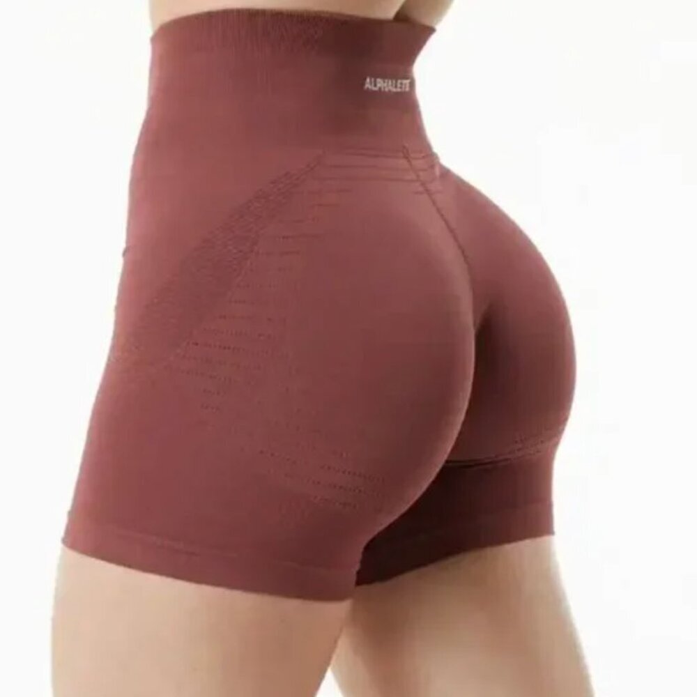 Alphalete ozone short in rusty red/clay color - Size XS
